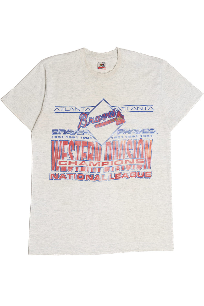 Vintage Atlanta Braves "1991 Western Division Champions" MLB T-Shirt
