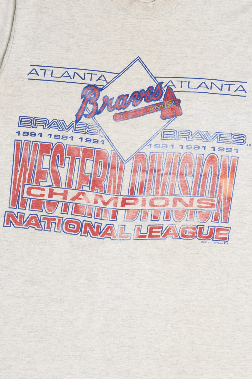 Vintage Atlanta Braves "1991 Western Division Champions" MLB T-Shirt