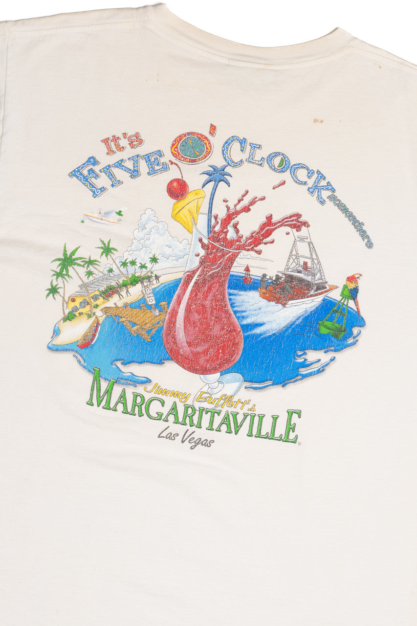 Vintage Jimmy Buffett's Margaritaville Las Vegas "Five O' Clock Somewhere" T-Shirt