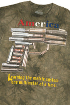 America "One Millimeter At A Time" Green Tie Dye T-Shirt