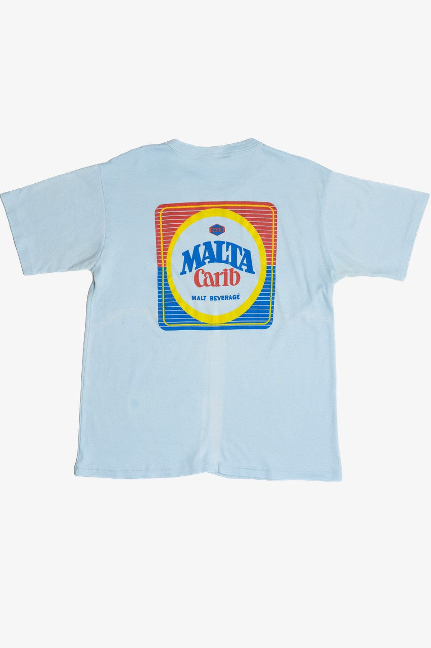 Vintage Malta Carib Malt Beverage Tobago T-Shirt