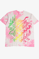 Vintage "Waves" Embossed Print Tie Dye T-Shirt