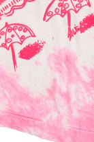 Vintage "Waves" Embossed Print Tie Dye T-Shirt