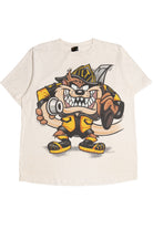 Vintage 1994 Taz Looney Tunes Fireman Front/Back Print T-Shirt