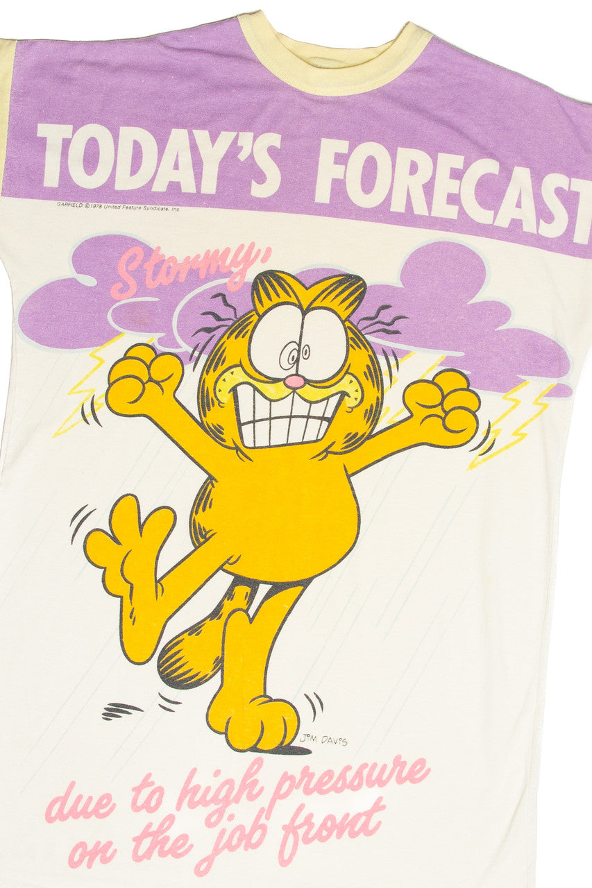 Vintage Garfield Today's Forecast T-Shirt (1978)
