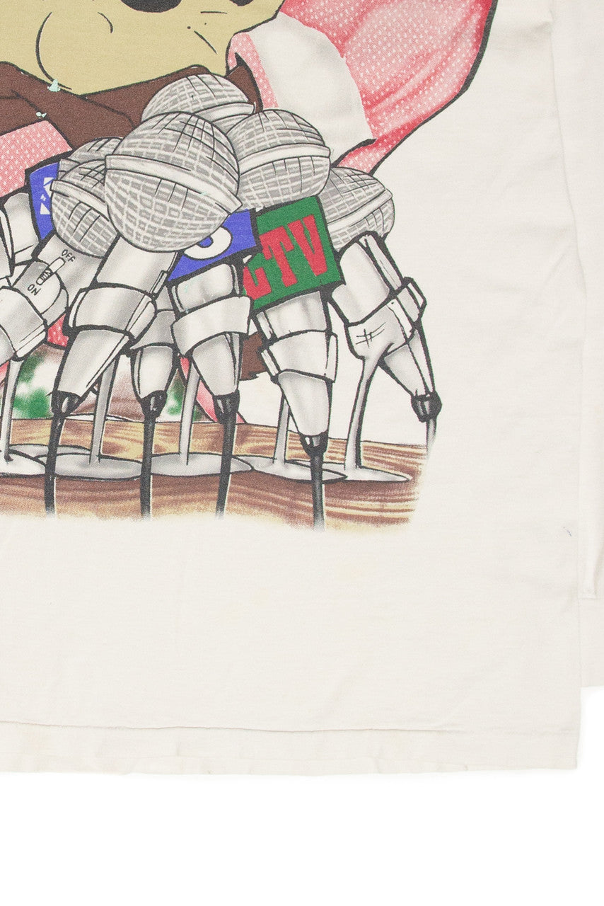 Vintage Looney Tunes Taz "No Comment" Long Sleeve T-Shirt