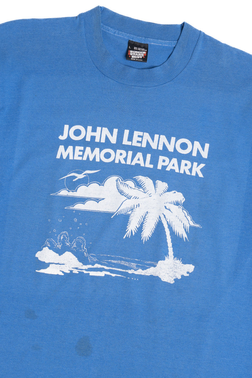 Vintage "John Lennon Memorial Park" Screen Stars T-Shirt