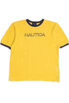 Vintage Nautica Embroidered Logo Ringer T-Shirt