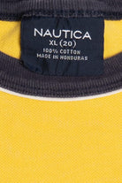 Vintage Nautica Embroidered Logo Ringer T-Shirt