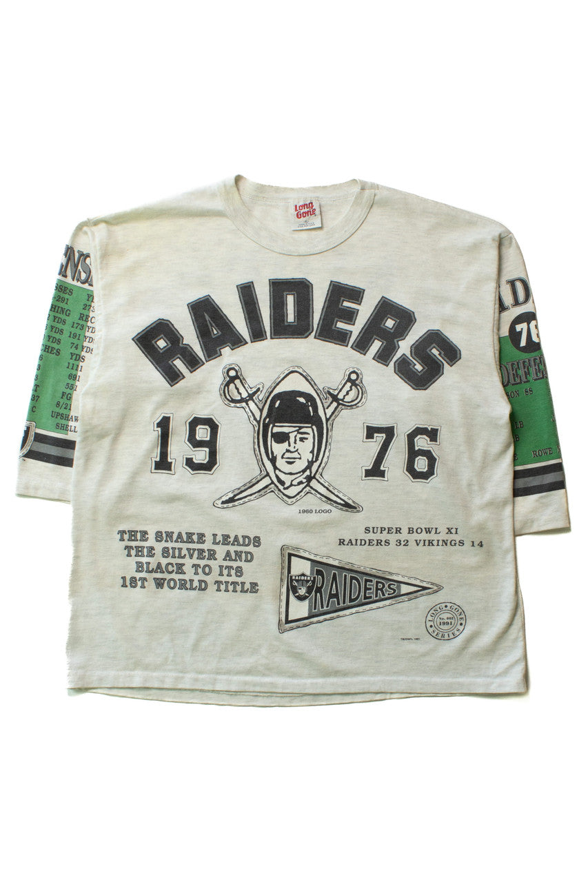 Vintage 1976 Raiders Half Sleeve T-Shirt (1991)