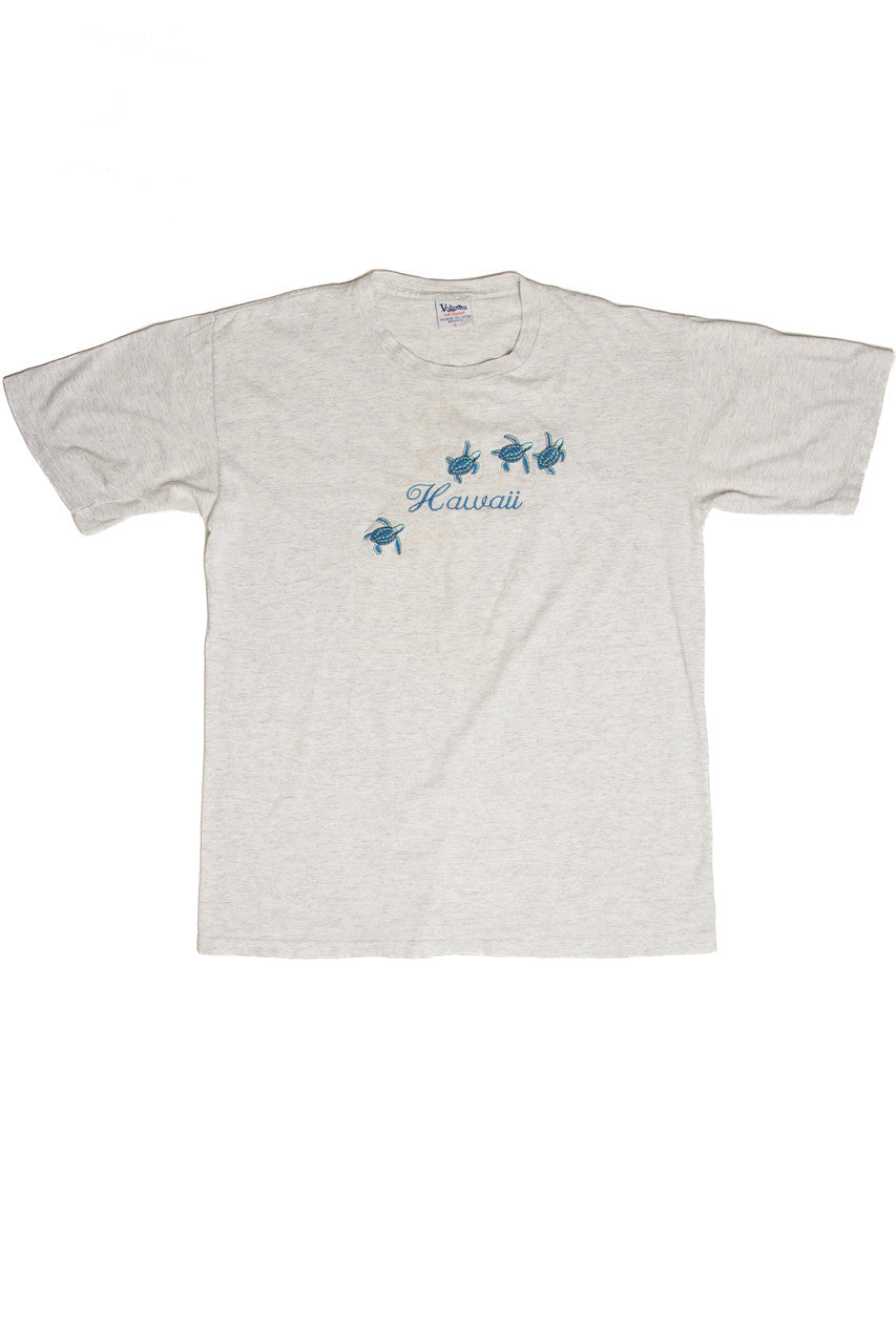 Vintage Hawaii Turtle Embroidery T-Shirt