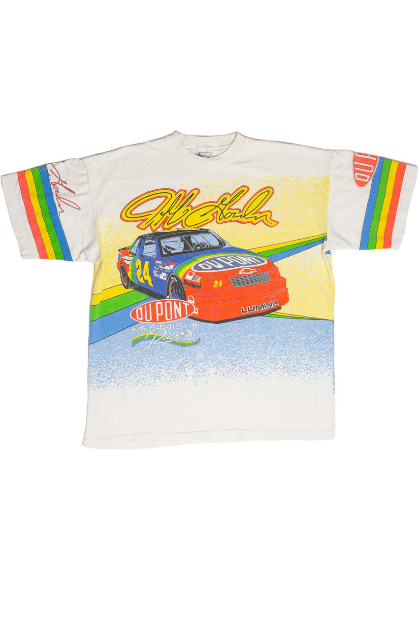 Vintage Jeff Gordon Dupont All Over Print T-Shirt (1993)