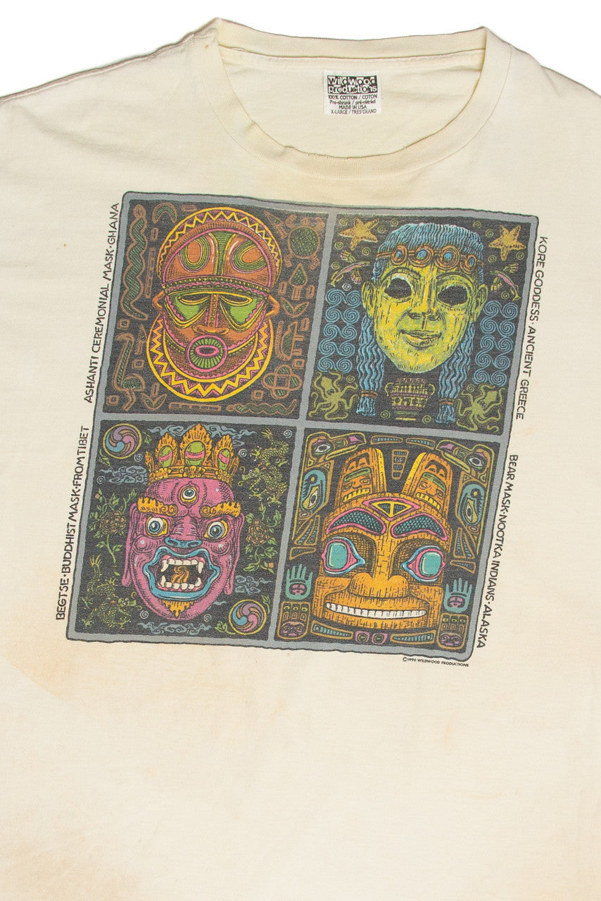 Vintage Global Masks T-Shirt (1990)