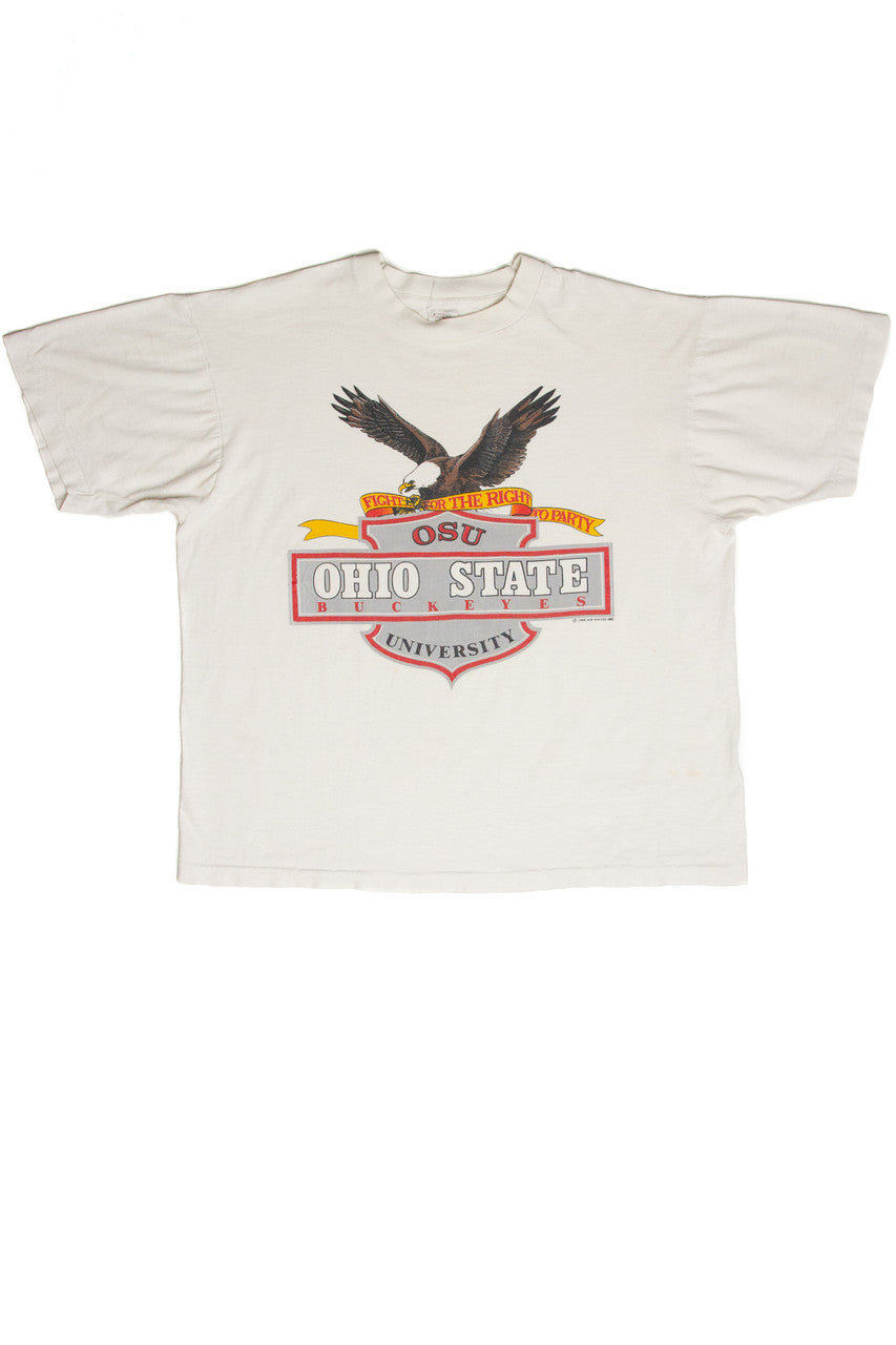 Vintage Ohio State University "Fight For Your Right To Party" T-Shirt (1988) 