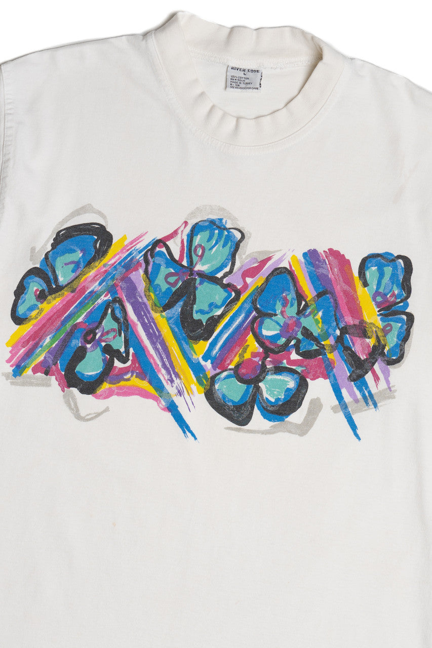 Vintage Abstract Floral T-Shirt 11378