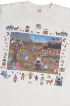Vintage Quaint Village Scene T-Shirt