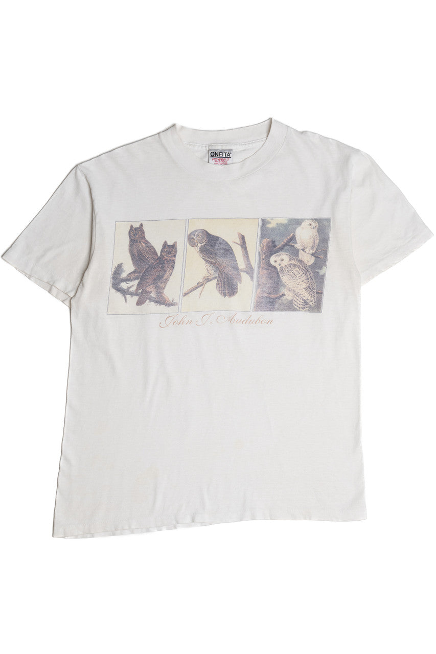 Vintage "John J. Audubon" Owl Graphic T-Shirt