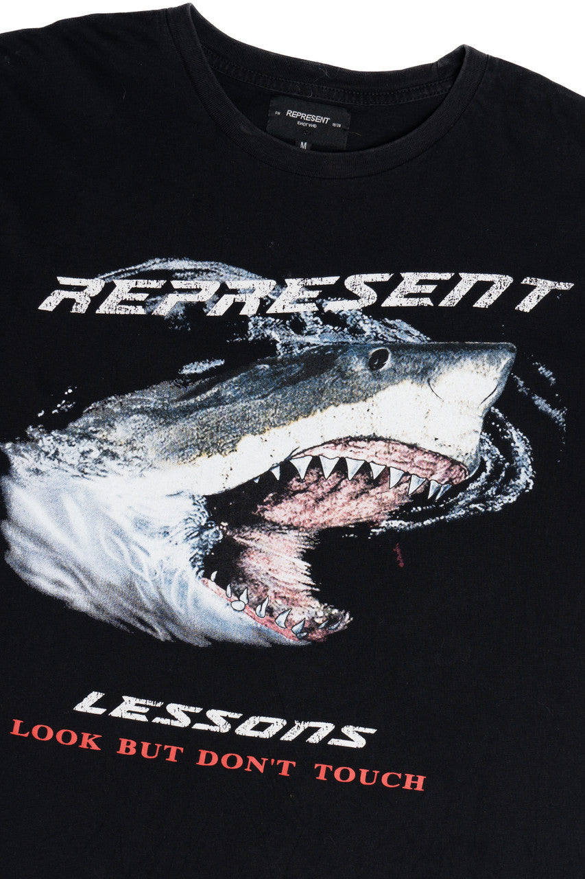 Represent "Lessons Look But Don't Touch" Shark T-Shirt