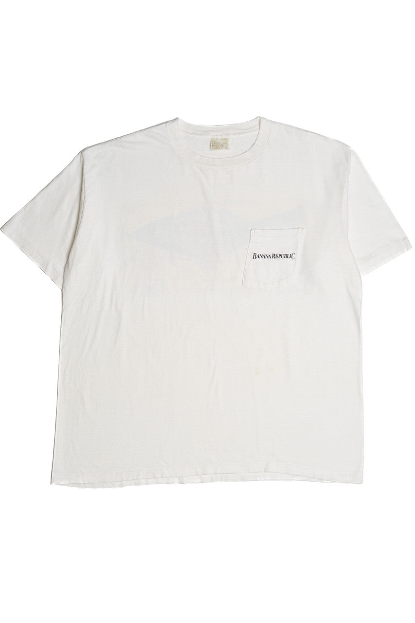 Vintage Banana Republic Fish Design Pocket T-Shirt