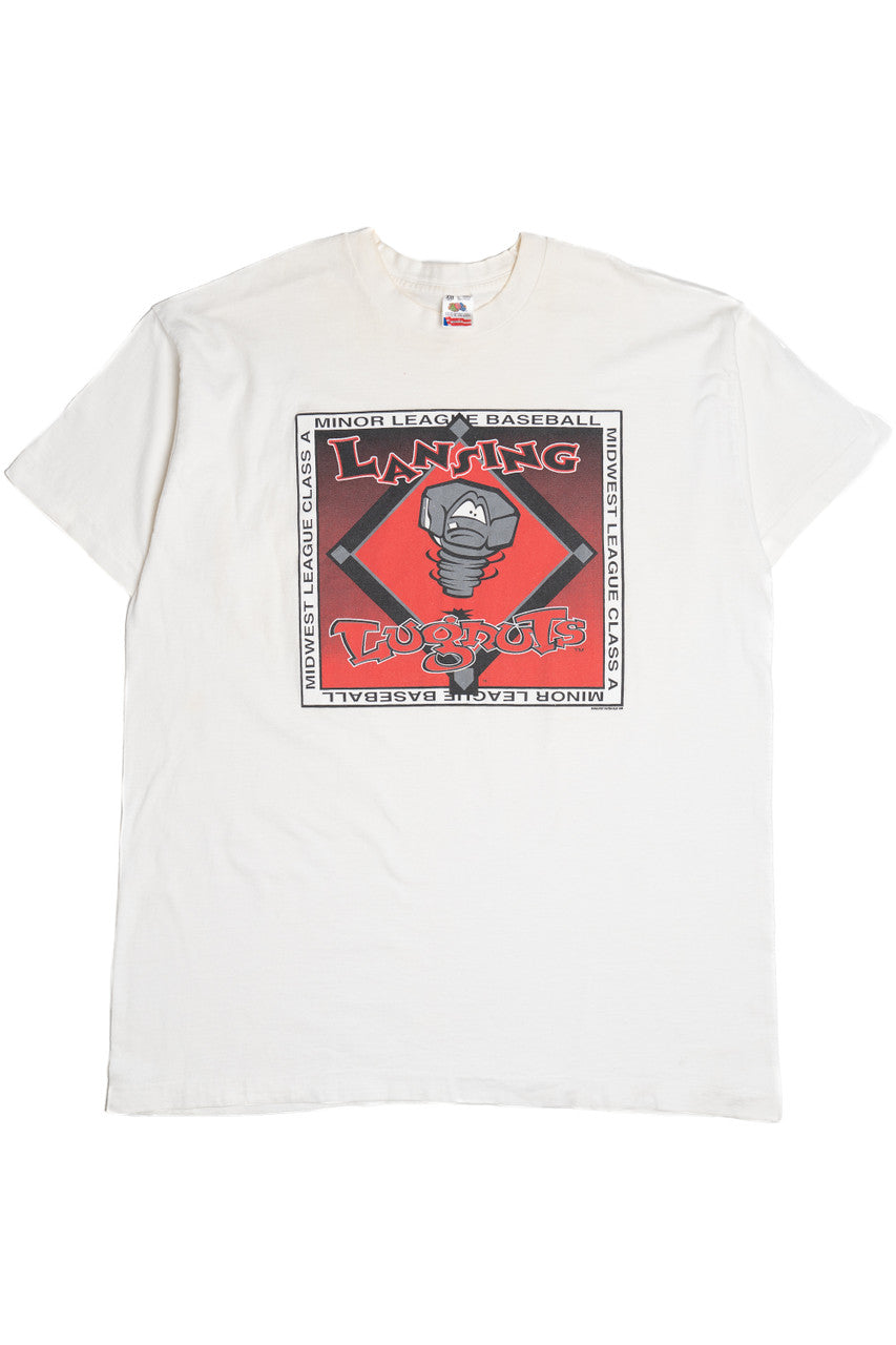 Vintage 1995 "Lansing Lugnuts" Midwest Minor League Baseball T-Shirt