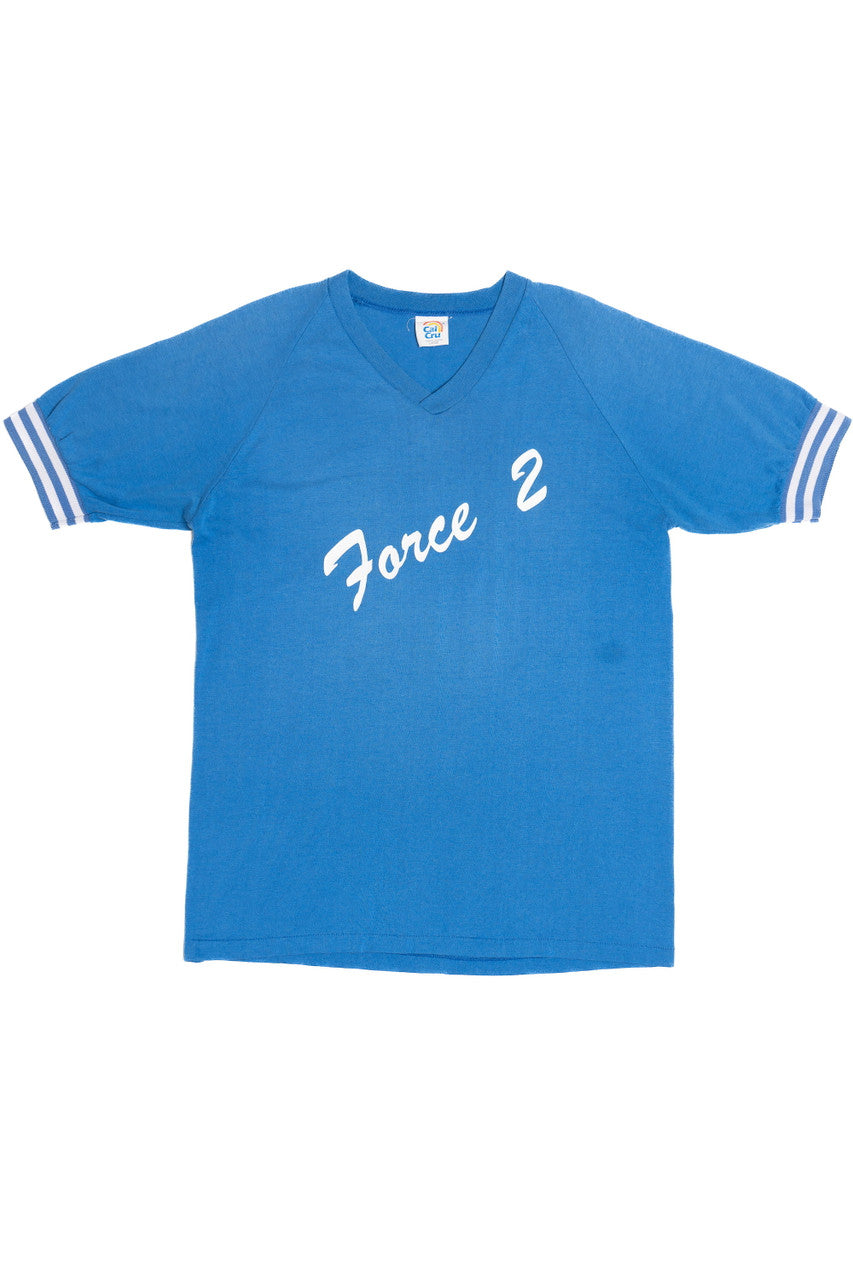 Vintage "Force 2" Sporty Raglan Cal Cru T-Shirt