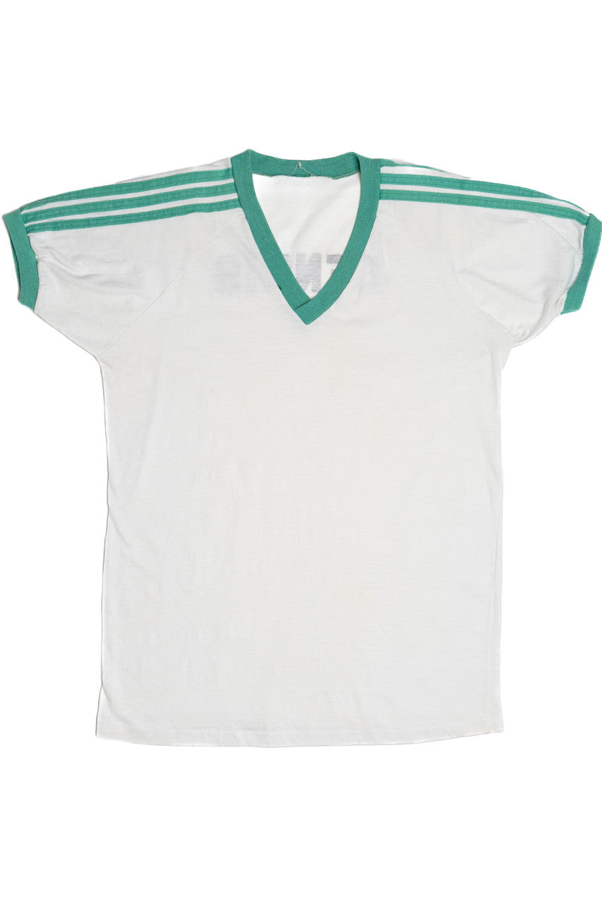 Vintage "Dennis" Raglan Sporty V-Neck T-Shirt