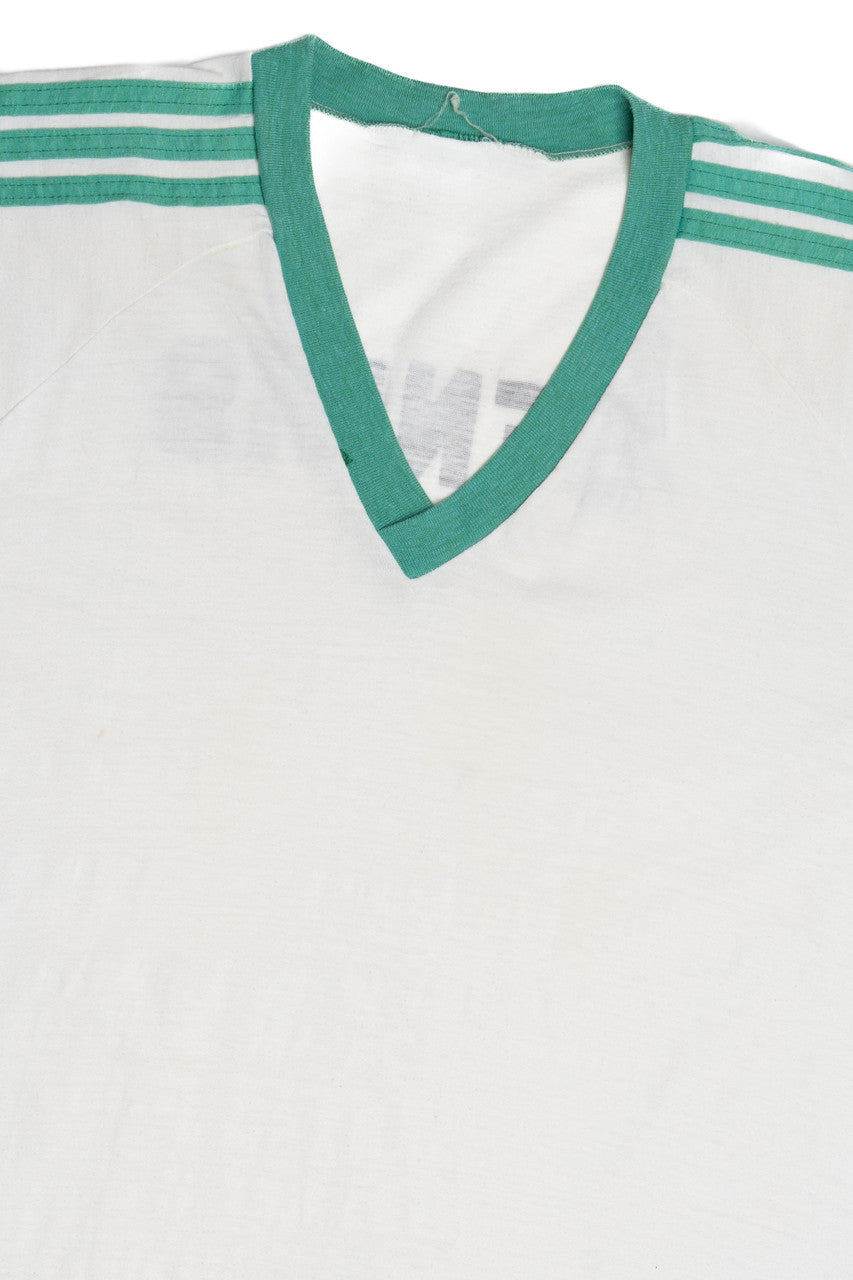 Vintage "Dennis" Raglan Sporty V-Neck T-Shirt