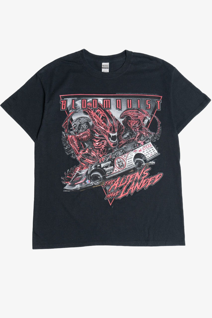 Bloomquist "The Aliens Have Landed" Alien Front/Back Print Racing T-Shirt