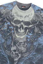 "Miami Ink" Tattoo Shop Skull Print T-Shirt
