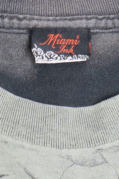 "Miami Ink" Tattoo Shop Skull Print T-Shirt