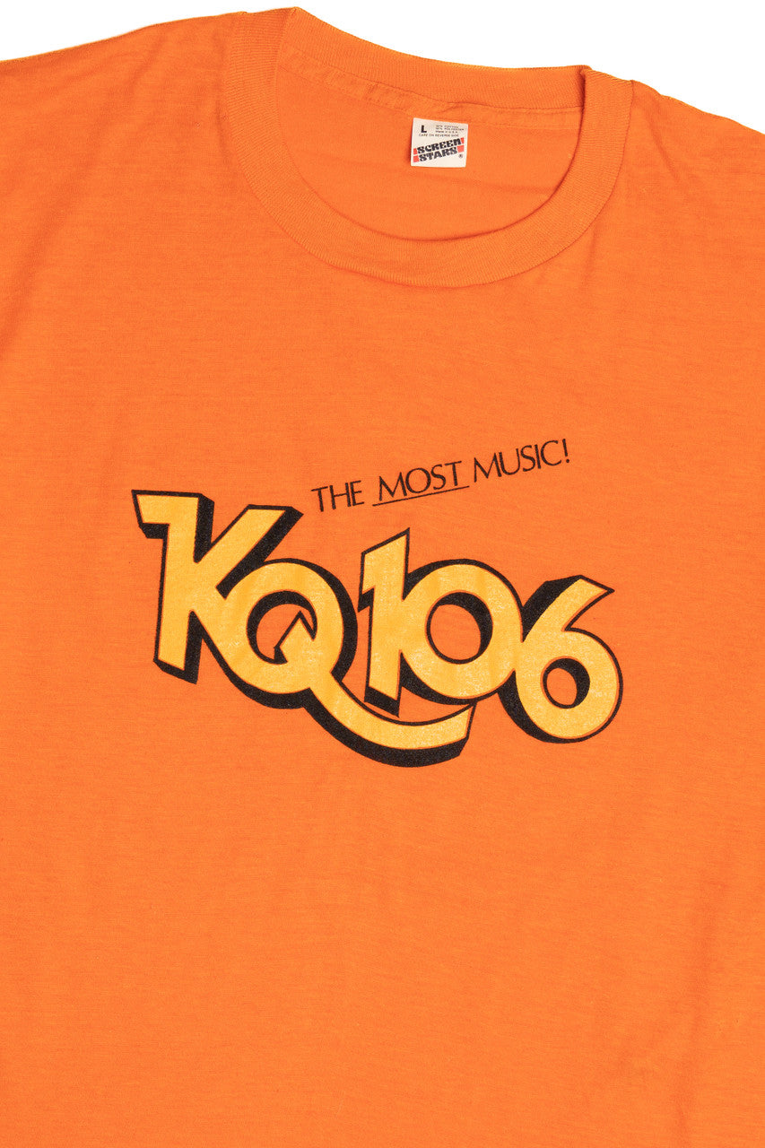 Vintage KQ106 "The Most Music!" Radio Station Screen Stars T-Shirt