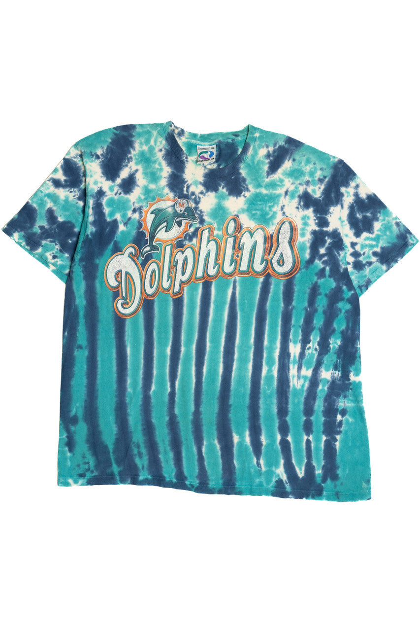 Vintage Miami Dolphins Liquid Blue Tie Dye T-Shirt