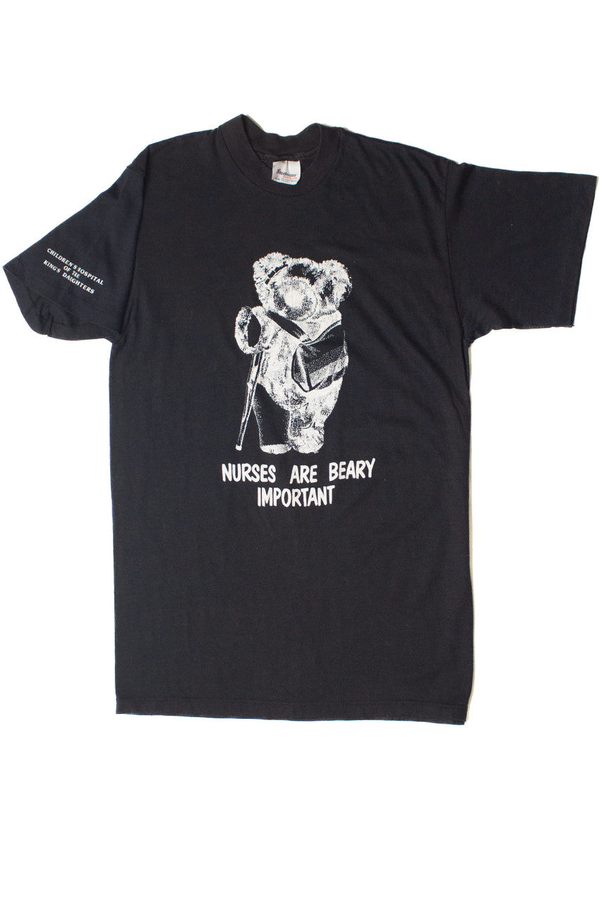 Vintage "Nurses Are Beary Important" T-Shirt (1980s)