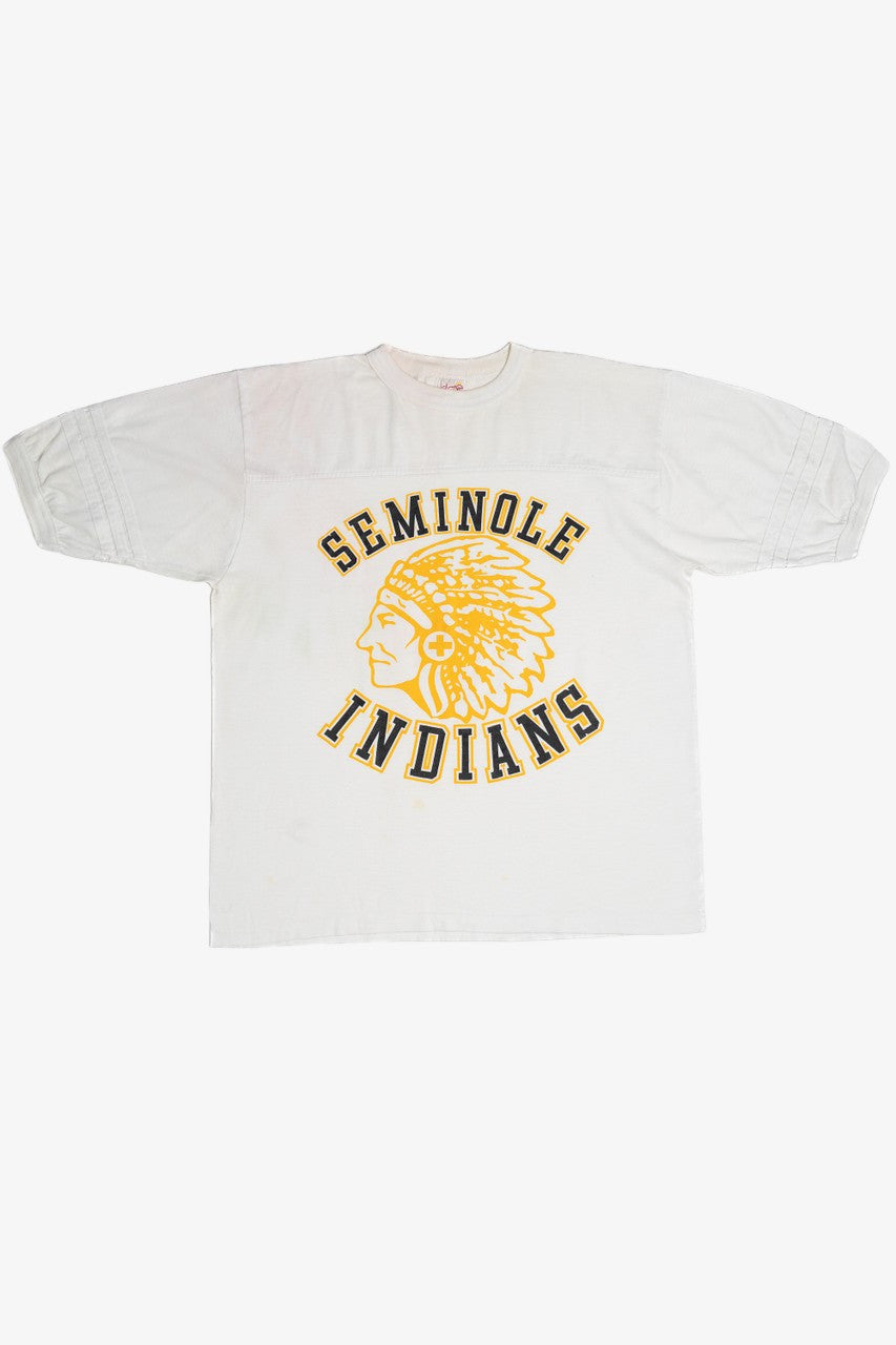 Vintage "Seminole Indians" Striped Sleeve T-Shirt