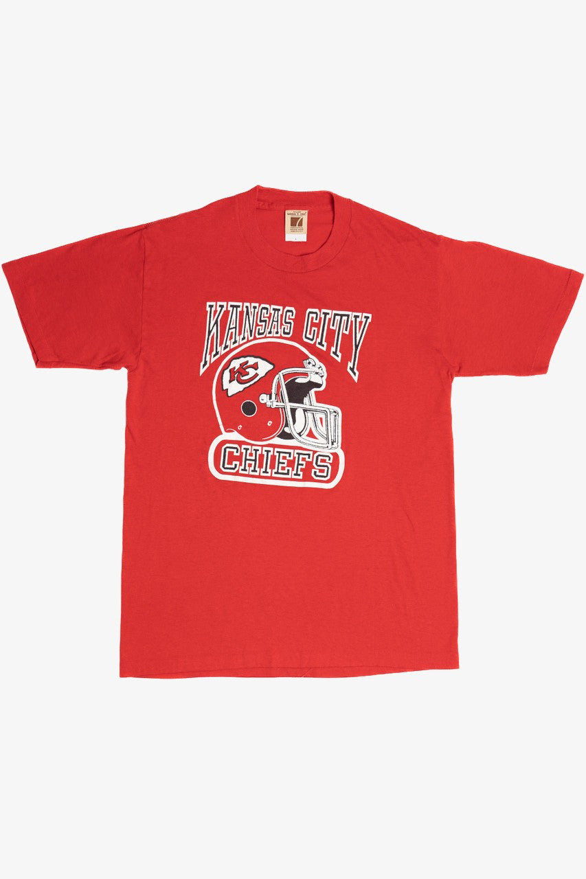 Vintage Kansas City Chiefs Helmet Logo 7 T-Shirt (1980s)