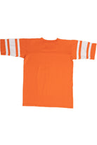 Vintage Cleveland Browns NFL V-Neck Striped Sleeve T-Shirt (1980s)