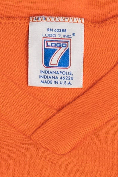 Vintage Cleveland Browns NFL V-Neck Striped Sleeve T-Shirt (1980s)