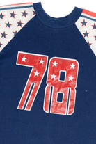 Vintage "78" Americana Stars And Stripes Velva Sheen T-Shirt (1970s)