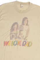 Vintage "We Love Dad" Family Photo Screen Stars T-Shirt (1980s)