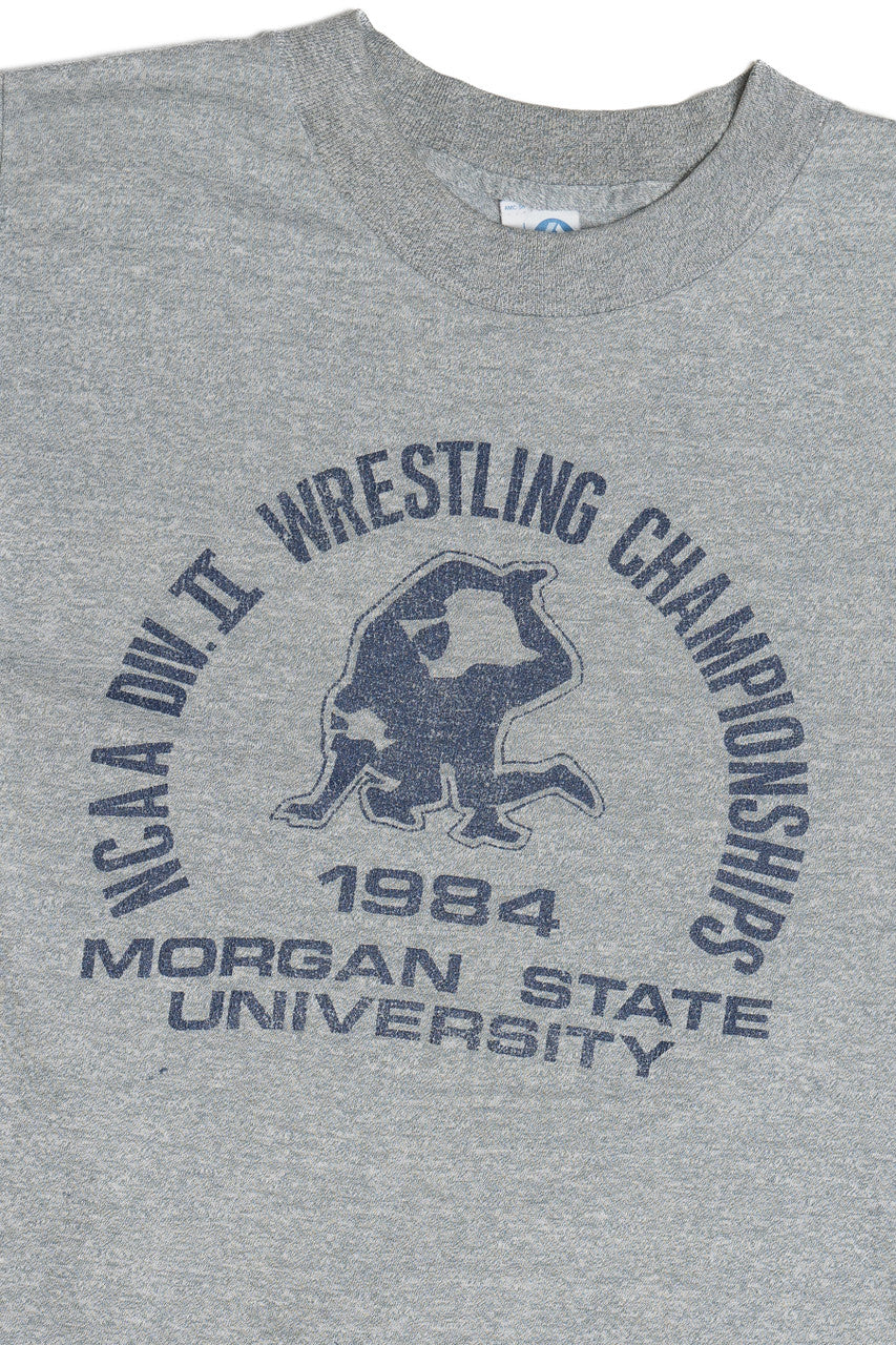 Vintage 1984 Morgan State University Wrestling Championships T-Shirt