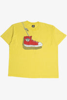 Vintage High Top Velvet Knights Shoes Over Shoulder Print T-Shirt