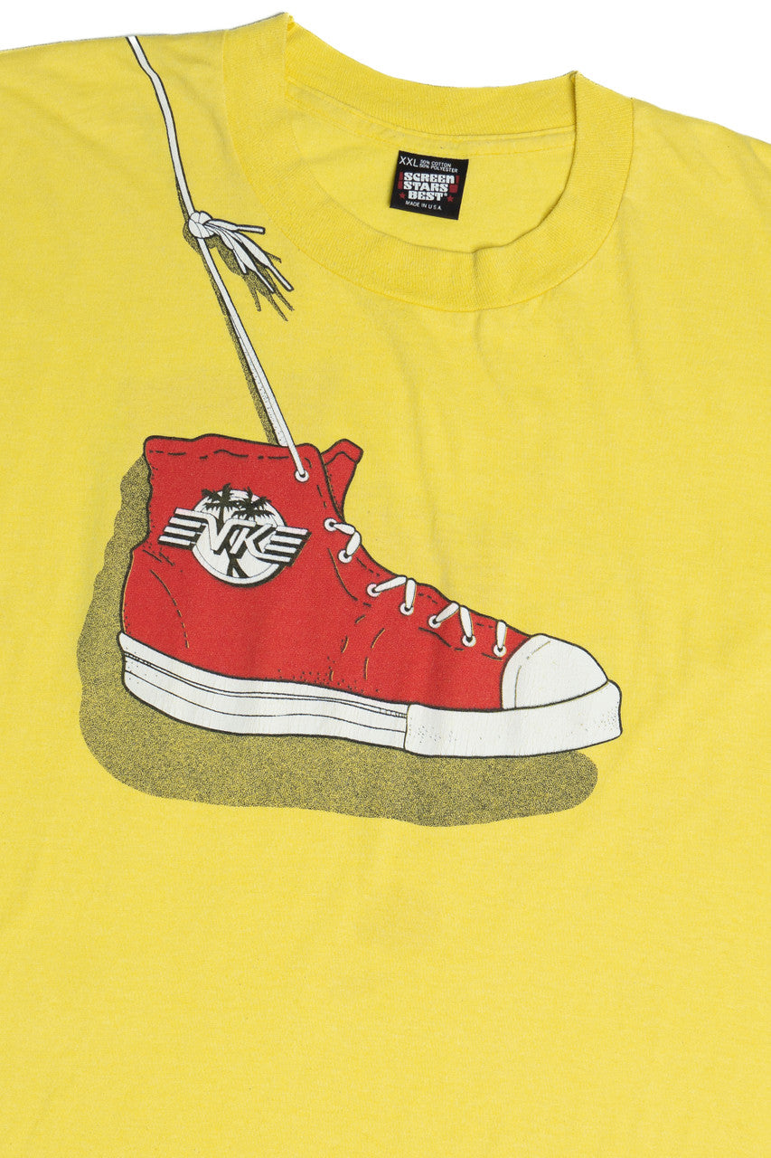 Vintage High Top Velvet Knights Shoes Over Shoulder Print T-Shirt