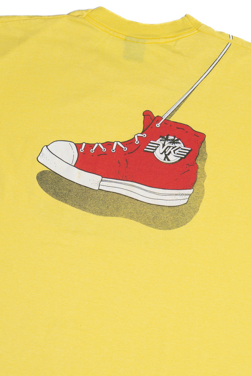 Vintage High Top Velvet Knights Shoes Over Shoulder Print T-Shirt