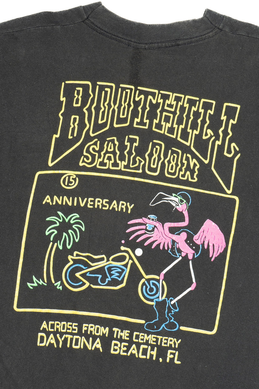 Vintage "Boothill Saloon" Daytona Beach, FL Pocket T-Shirt (1980s)