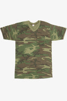 Vintage Camouflage V-Neck Pocket T-Shirt (1980s)
