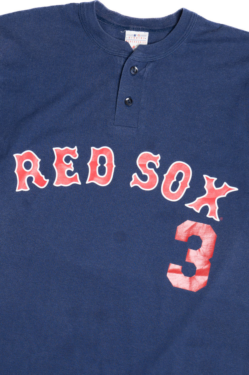 Vintage Red Sox #3 "A To Z Rental Center" Majestic T-Shirt