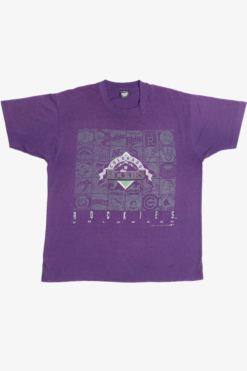Vintage 1991 "Colorado Rockies" MLB Baseball T-Shirt