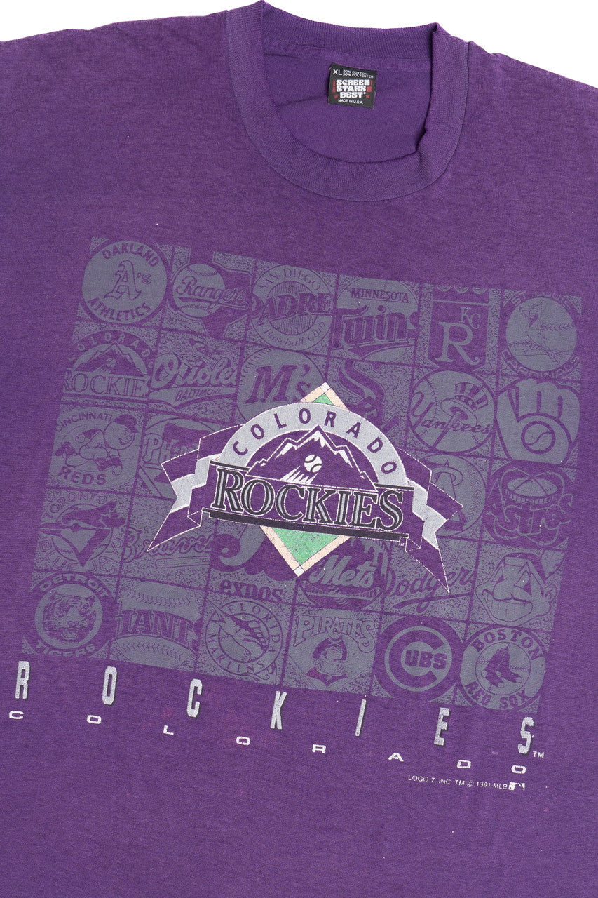 Vintage 1991 "Colorado Rockies" MLB Baseball T-Shirt