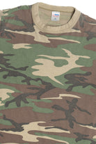 Vintage All Over Camo Print MJ Soffe Company T-Shirt (1980s)