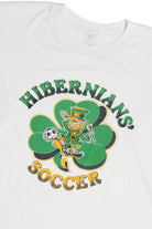 Vintage "Hibernians' Soccer" Four Leaf Clover Leprechaun Long Sleeve T-Shirt (1980s)